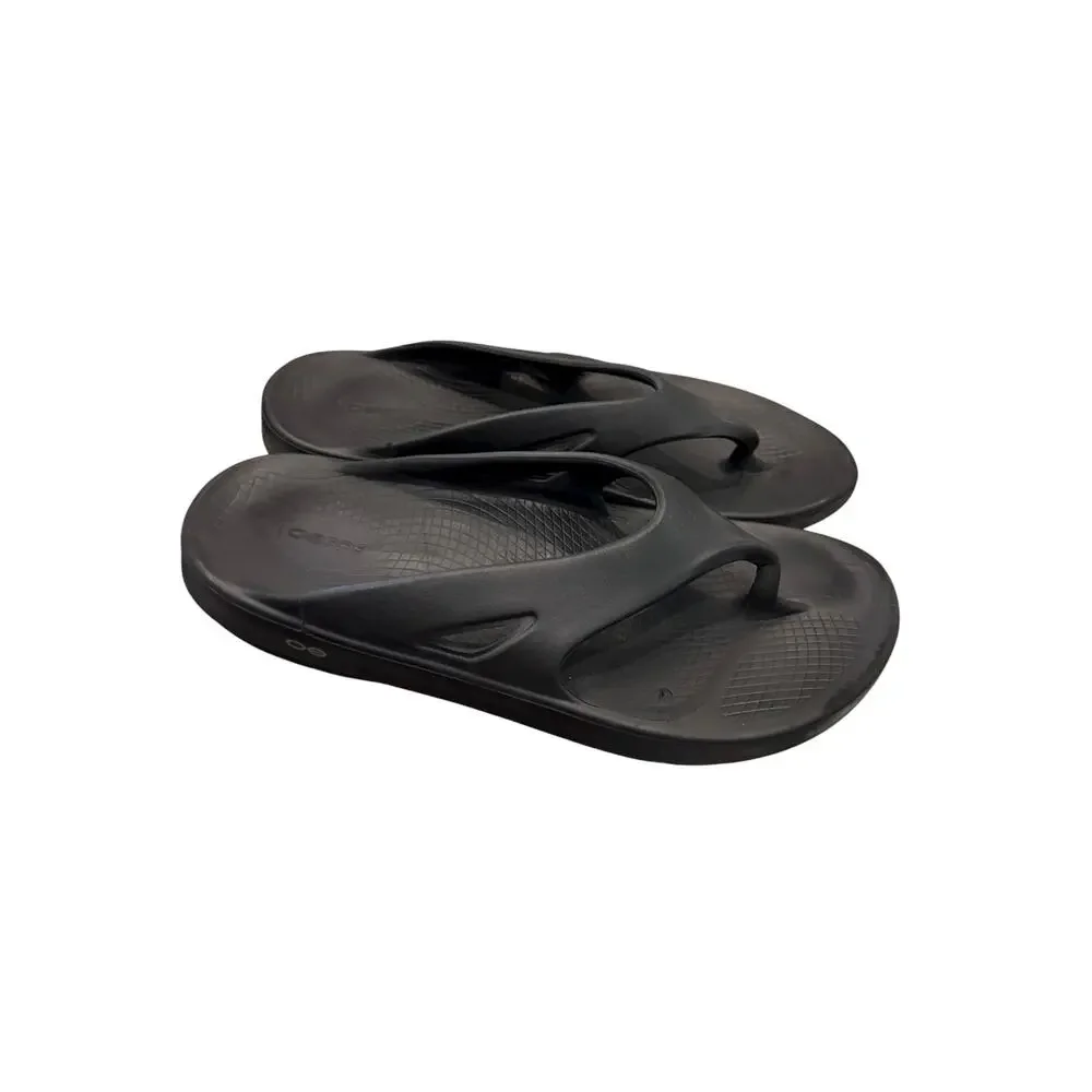 OOFOS OOriginal Sport Black Recovery Thong Sandals Men’s US 13